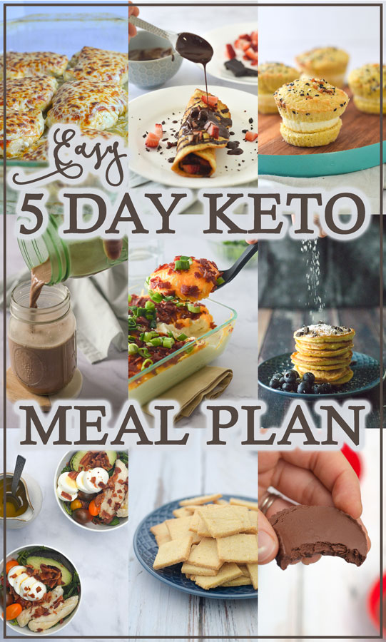 Not sure where to start with your keto diet? This 5 day easy keto meal plan is a great place to begin! Gluten-free, grain-free, low in dairy and sugar-free.