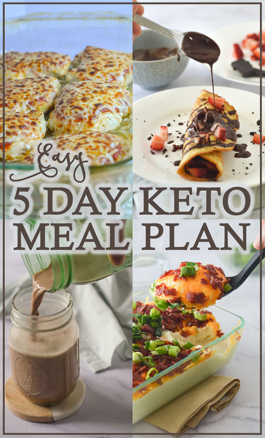 Not sure where to start with your keto diet? This 5 day easy keto meal plan is a great place to begin! Gluten-free, grain-free, low in dairy and sugar-free.