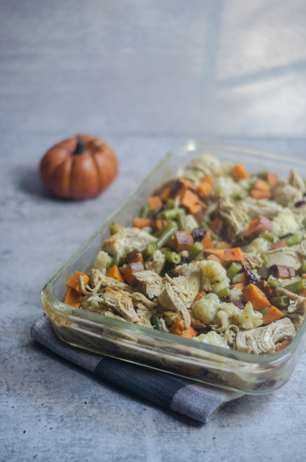 This paleo autumn casserole is a favorite for fall, and is a great way to serve Thanksgiving leftovers in a unique way! Dairy-free, gluten-free, nut-free. 