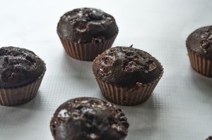 Incredibly chocolately, these double chocolate chip muffins are a sweet and decadent breakfast, dessert or snack! Gluten-free, grain-free, ketogenic, low-carb, Paleo, dairy-free.