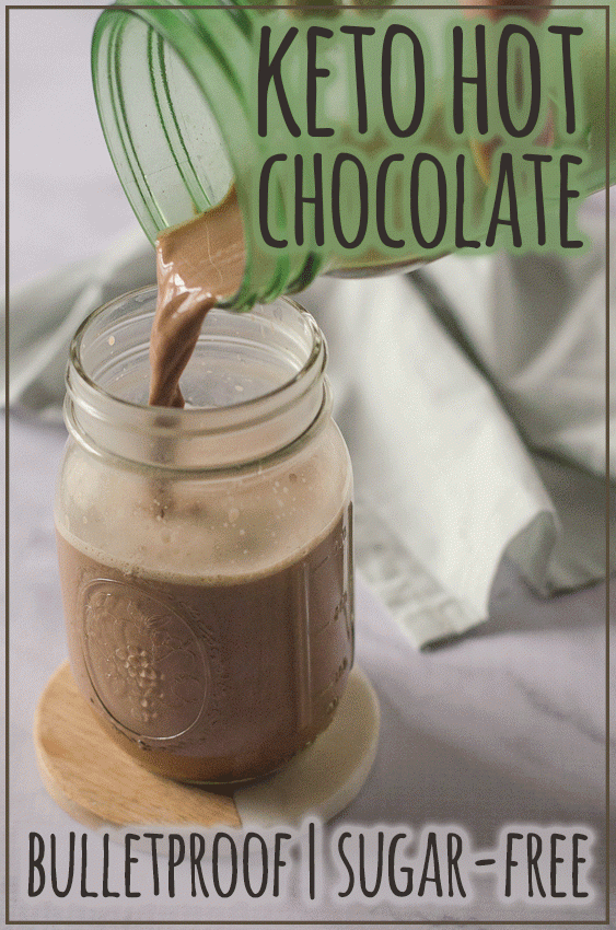 A deliciously creamy and rich bulletproof-style hot chocolate recipe made low-carb and ketogenic with the addition of your favorite add-ins such as heavy cream, butter, MCT oil, collagen peptides and sweetener. 