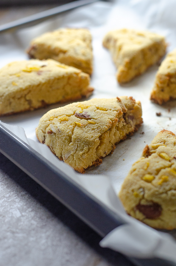 These lemon almond scones make a delicious breakfast baked good! Paleo, low-carb, keto, gluten-free, grain-free.