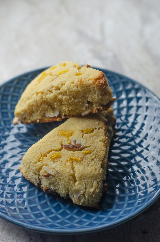 These lemon almond scones make a delicious breakfast baked good! Paleo, low-carb, keto, gluten-free, grain-free.