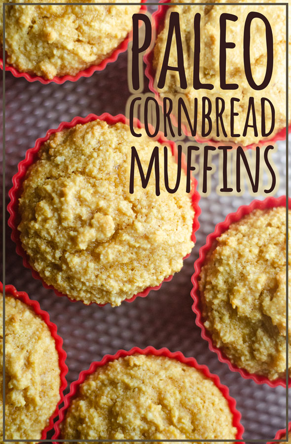 These cornbread muffins are actually corn-free because they are paleo, but they are flavorful and sweet, just like the real deal! Gluten-free, low-carb, dairy-free.