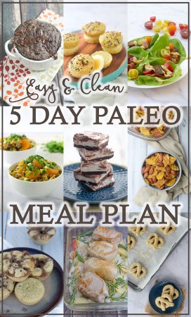 Looking to start a Paleo diet, and in need of some quick and easy meal ideas? This 5 day Paleo meal plan will help get you started! Gluten-free, grain-free, dairy-free. ﻿