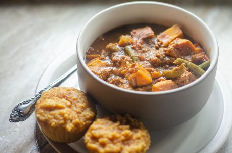 A delicious and cozy meal, this paleo pumpkin chili is quick and easy to make! Can be made in an instant pot or on the stove. Gluten-free, grain-free, dairy-free.