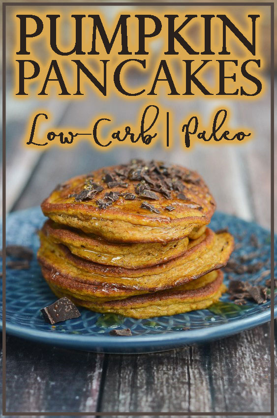 These super fluffy and flavorful gluten-free pumpkin pancakes are incredibly delicious and healthy! The perfect autumn breakfast for a cozy weekend. Gluten-free, grain-free, vegetarian, Paleo, low-carb, ketogenic, sugar-free, dairy-free. 