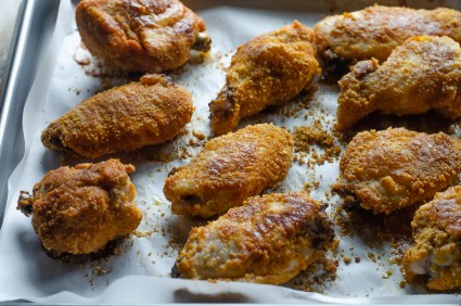 A gluten-free shake 'n bake chicken recipe, made with almond flour and a homemade spice mix. Tastes just like the original, but much healthier! Grain-free, Paleo, low-carb, ketogenic, dairy-free!