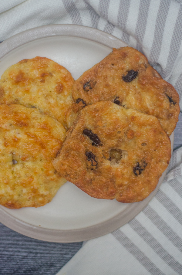 Delicious, quick and easy animal-based bagel thins take just a few minutes to prep and bake. They taste amazing with jam, butter or cream cheese! Gluten-free, grain-free, keto, primal. 