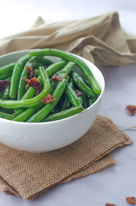 If you're looking for a delicious side dish for any meal ranging from a casual BBQ to a fancy Thanksgiving dinner, then these bacon green beans are perfect! Keto, Paleo, Whole30, gluten-free, grain-free, dairy-free. 