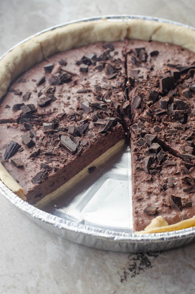 An incredibly rich and decadent dessert, this chocolate cream pie is the perfect special treat! Low-carb, paleo, gluten-free, grain-free, dairy-free.