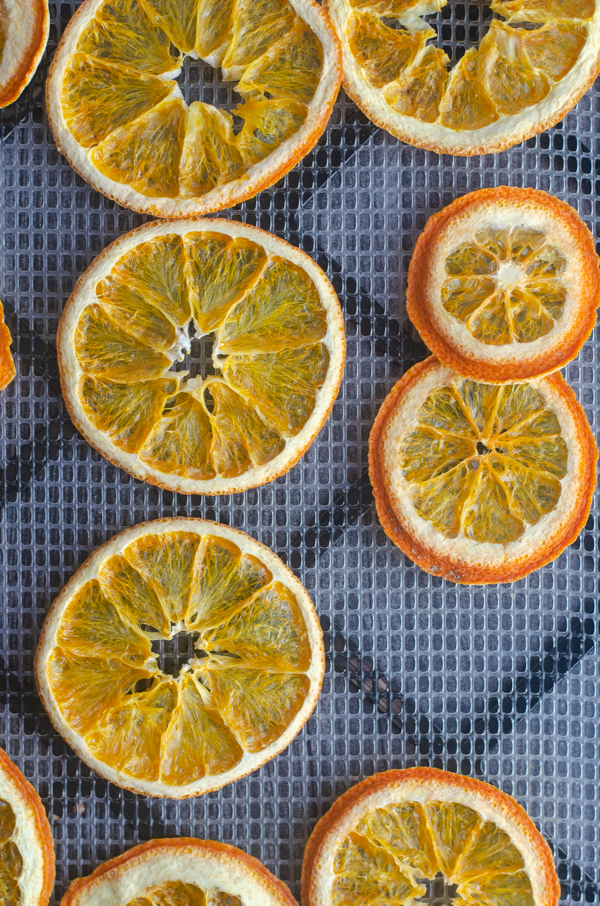 A simple, traditional holiday decoration or mulling spice recipe, these dehydrated orange slices are fun for the whole family!