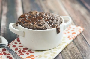 A double chocolate chip mug cake you can make in the microwave. Have dessert ready to eat in under 5 minutes, start to finish! No mess to clean up, and only one mug used! Gluten-free, grain-free, low-carb, Paleo, ketogenic. 