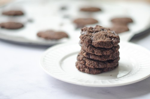 These chewy double chocolate peppermint cookies are so soft and gooey! They're also completely free of gluten, grains and sugar! Ketogenic, low-carb, gluten-free, grain-free, sugar-free.