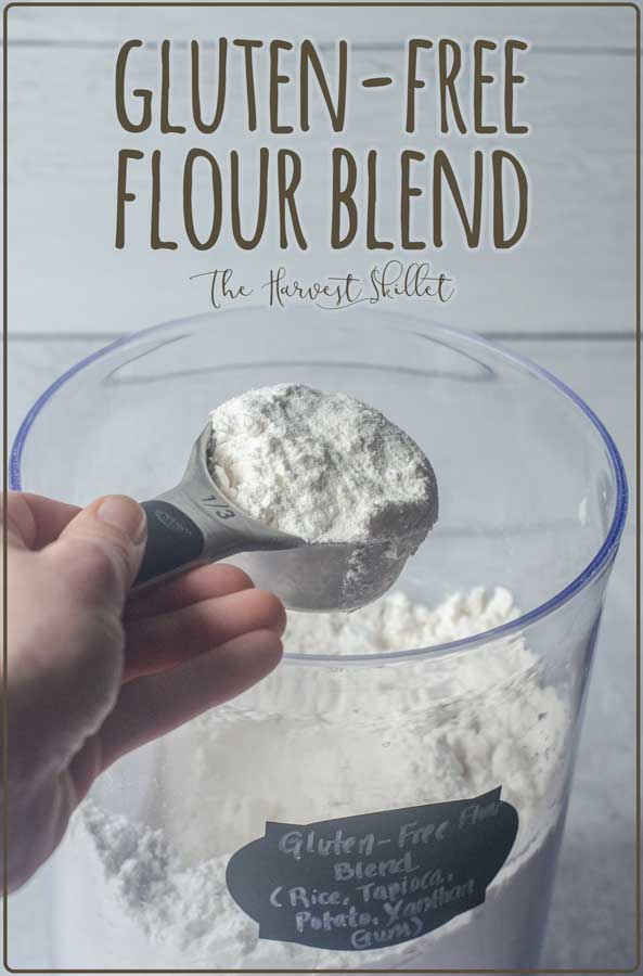 Homemade gluten-free flour doesn't have to be hard to make, and it's healthier than a lot of the ones that are pre-blended. This recipe contains rice flour, tapioca starch, potato starch and optional xanthan gum. 