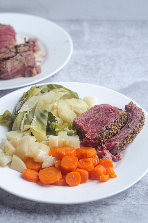 Did you know you can make instant pot corned beef and cabbage in just under two hours from start to finish? It's true! Paleo, gluten-free, dairy-free. 