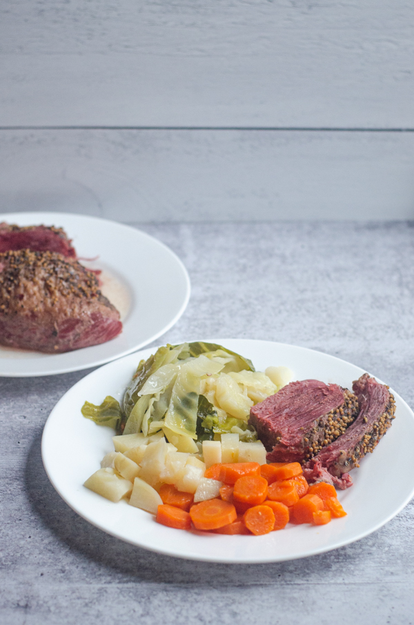 Did you know you can make instant pot corned beef and cabbage in just under two hours from start to finish? It's true! Paleo, gluten-free, dairy-free.