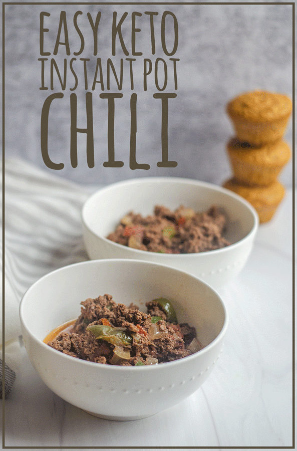 Looking for a quick dinner recipe? This easy keto instant pot chili is delicious, simple and ready in less than 20 minutes! Paleo, low-carb. 