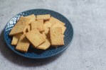 Low-carb cheese crackers are a tasty snack for whenever a salty craving hits. They are crispy, cheesy and salty - as any good cracker should be! Gluten-free, grain-free, vegetarian.