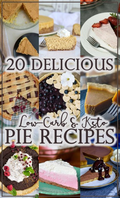 These 20 delicious low-carb and keto pies are great for any occasion or holiday get-together. Perfect for anyone who is gluten-free, grain-free or sugar-free!