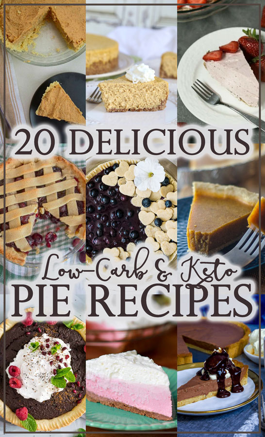 These 20 delicious low-carb and keto pies are great for any occasion or holiday get-together. Perfect for anyone who is gluten-free, grain-free or sugar-free! 