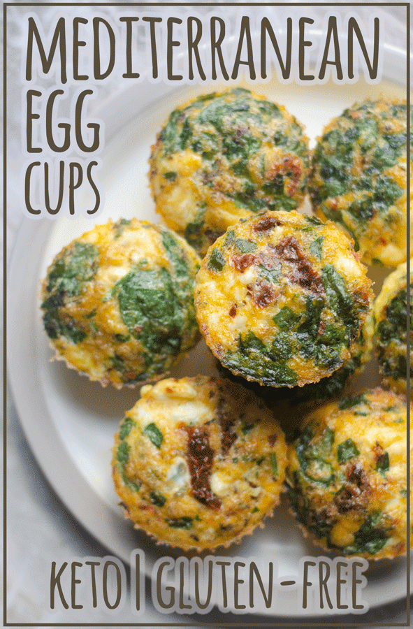 These Mediterranean egg cups are the perfect breakfast for busy mornings. You can make it ahead on the weekends and enjoy them throughout the entire week! Keto, grain-free. 