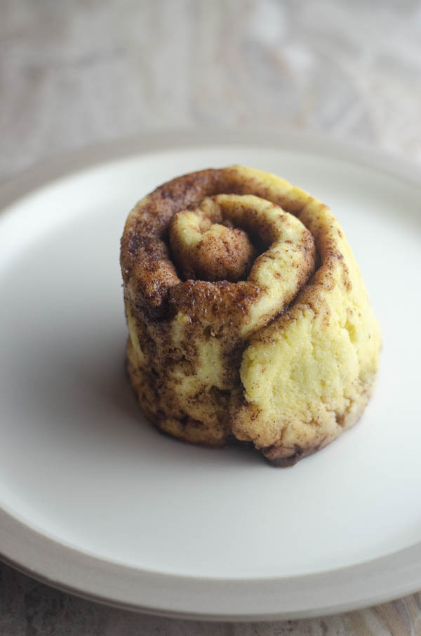 Looking for a delicious dessert, but don't want to make an entire pan of cinnamon rolls? This microwave cinnamon roll for one is ready in 5 minutes! Low-carb, gluten-free.