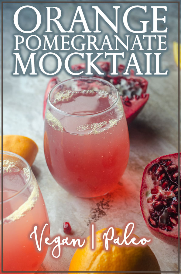 Looking for a delicious treat for a holiday or special occasion? This orange pomegranate mocktail is tasty (and healthy!) Paleo, refined sugar-free, vegan.