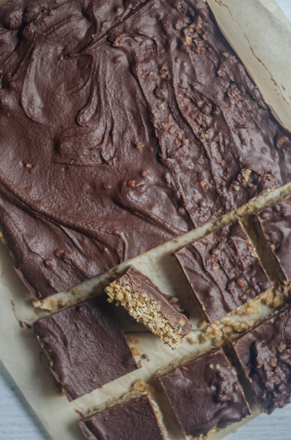 peanut butter chocolate oat bars