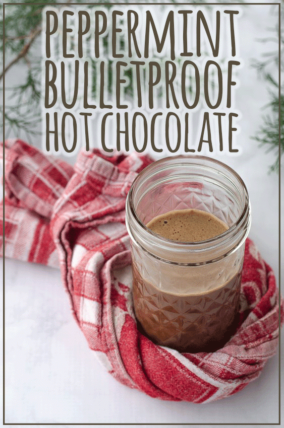 If you're looking for a holiday twist on one of my favorite and most popular recipes, Keto Hot Chocolate, then this Peppermint Bulletproof Hot Chocolate is perfect! Dairy-free, keto, Paleo. 