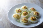 This healthy deviled egg recipe will please everyone at get-togethers! By switching just a few ingredients around, you can have keto, paleo and Whole30 friendly deviled eggs!