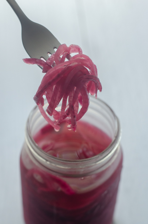 These incredibly easy pickled red onions take just minutes to prepare, then simply leave them in your fridge for a few days. Suitable for almost every diet!