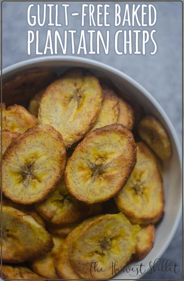 healthy baked plantain chips