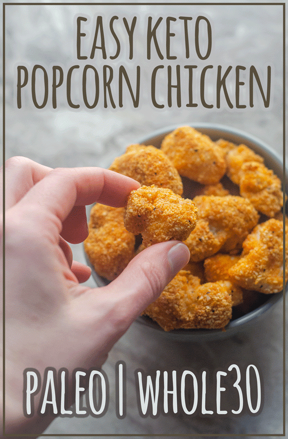 This easy keto popcorn chicken is a huge hit at get-togethers! Paleo, low-carb and Whole30.