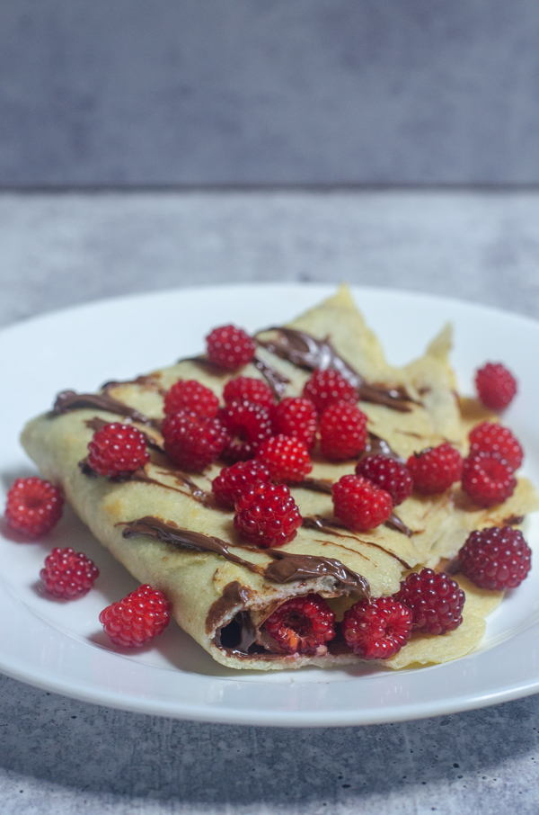 These healthy raspberry crepes are an excellent choice for when you are overflowing with fresh berries! Low-carb, paleo, gluten-free.