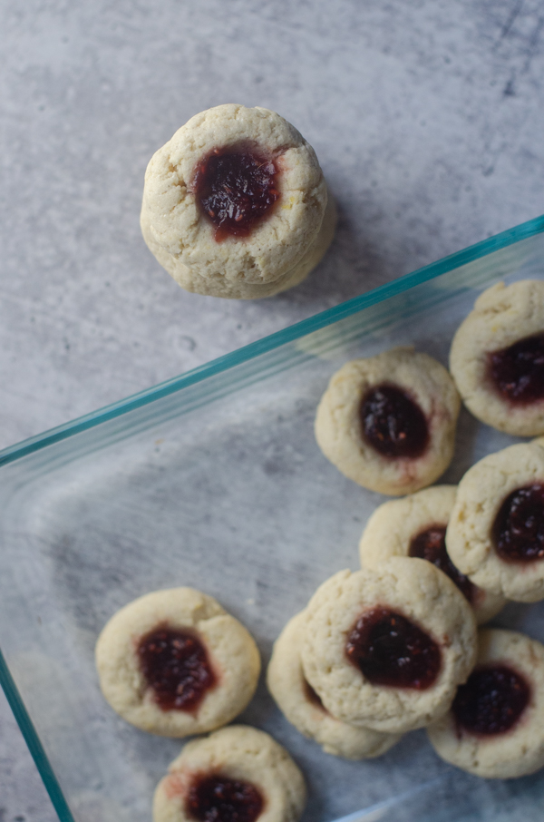 These gluten-free jam thumbprint cookies are a healthier version of a traditional holiday favorite. The entire family will enjoy them!