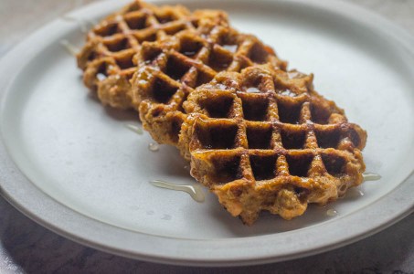 A delicious breakfast recipe, these sweet potato waffles are easy and nutritious! Paleo, gluten-free, dairy-free.