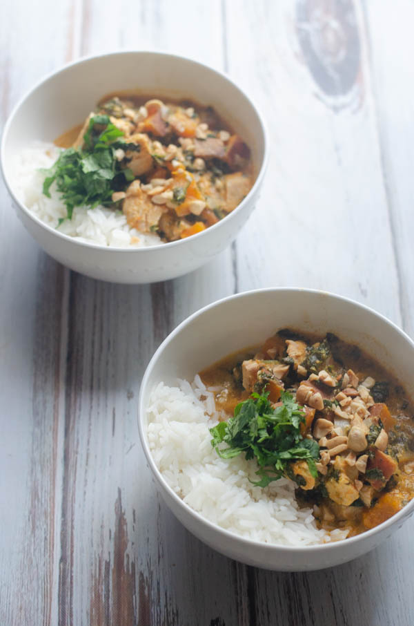 A delightful dinner recipe, this thai sweet potato chicken curry is simple and filling! Paleo, Whole30, dairy-free.