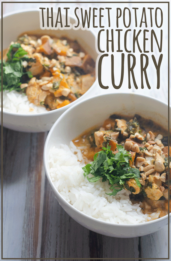 A delightful dinner recipe, this thai sweet potato chicken curry is simple and filling! Paleo, Whole30, dairy-free.